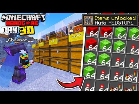 Autocrafting Every Restone Item In Minecraft - [30 Farms In 30 Days] - Day 30