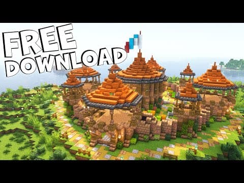 Minecraft Castle Base In An Amazing Seed Tutorial - World Download Java & Bedrock