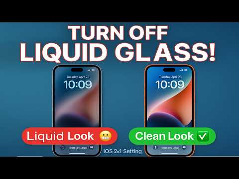 How To Turn Off Liquid Glass On Iphone (turn Off Transparency)