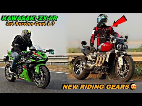 2025 Zx-6r 1st Service Cost?? | Unboxing New Riding Jacket & Gloves From Reise Moto 😍