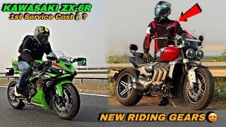2025 Zx-6r 1st Service Cost?? | Unboxing New Riding Jacket & Gloves From Reise Moto 😍