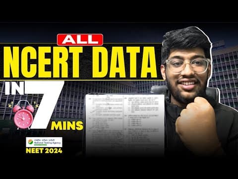 Ncert Data In 7 Mins🔥  Confirm Mcqs   Neet 2024