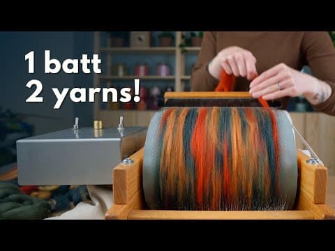 Spinning 1 Batt Into 2 Yarns! (fall Carding & Spinning)