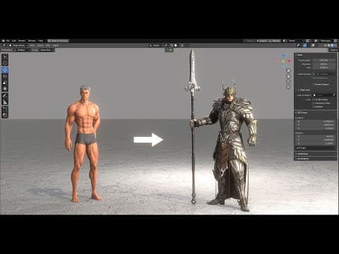 3d Game Character - Armor Modeling - Blender 4.4