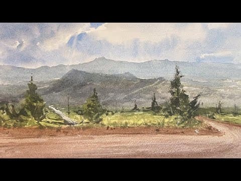 #1 Trick To Painting Landscape Scenes In Watercolor - Step By Step
