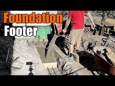 Foundation Footer | No Cement Truck | Building An Addition Ep4