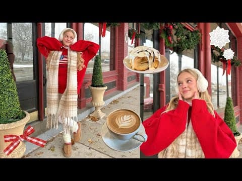 ˚˖𓍢ִ໋🦌˚christmas Chronicles ♡- First Snow ❆, Cafe With Friends, & A Cozy Night In ☕️𐙚🥐