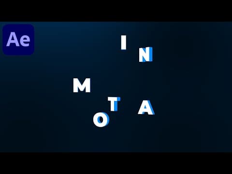 3d Flip Text Animation In After Effects - After Effects Tutorial | No Plugins