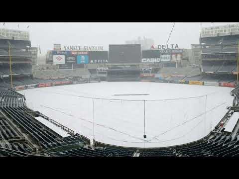 Yankee Stadium Zen  -  1 Hour Winter Snow Background Loop For Focus, Relaxation, Ambiance