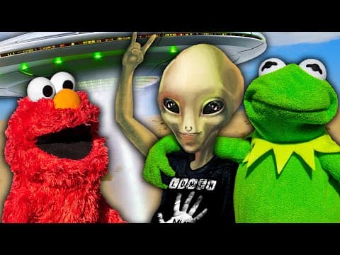 Kermit The Frog And Elmo's New Alien Friend!