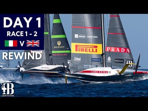 Toe-to-toe Racing! | Louis Vuitton Cup Final Day 1 | 37th America's Cup Highlights Rewind