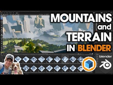 Amazing Stylized Mountains And Terrain In Blender With Terrapaint!