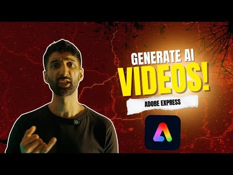 Ai Video Generator + Animated Characters In Adobe Express