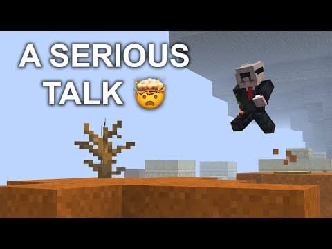 A Serious Talk (while Sucking At Parkour)