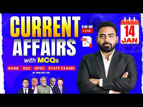 14 January 2026 Current Affairs | Daily Current Affairs | Current Affairs Today | Abhijeet Sir