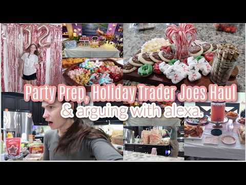 Tis The Season! Birthday Party Prep Vlog! Treat Boards, Cozy Cocoa Bar & Trader Joe’s Holiday Finds