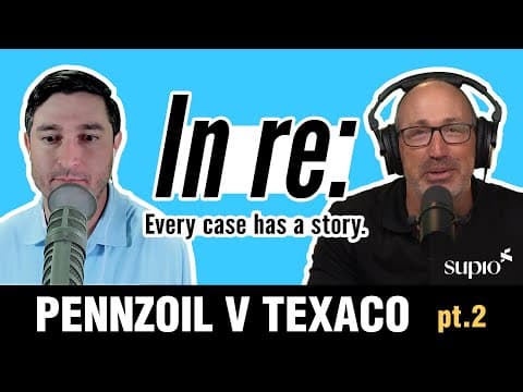 In Re: Pennzoil V Texaco Part 2