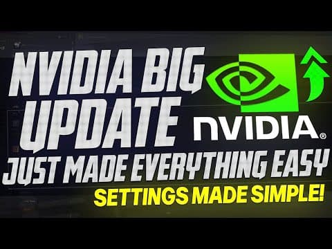 Nvidia Best Settings Are Now So Easy *huge Nvidia Update*