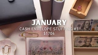 Cash Envelope Stuffing ❄️ | $1704 | January Paychecks #1 & Giveaway