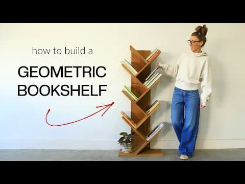 How To Build A Simple, Modern, Angled Bookshelf | Easy!
