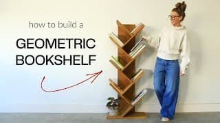 How To Build A Simple, Modern, Angled Bookshelf | Easy!
