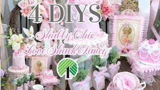 🌷new!!! 4 Diy Dollar Tree Decor Crafts~spring~ Shabby Chic ~love Shack Fancy 🌷olivias Romantic Home