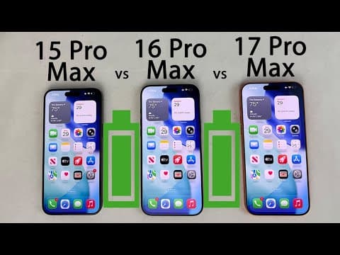 Iphone 17 Pro Max Vs 16 Pro Max Vs 15 Pro Max Battery Life Drain Test