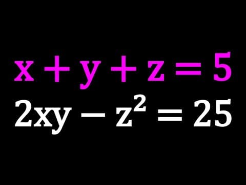 A Curious System Of Equations