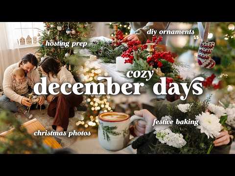 Cozy December Days ☕🎄 | Family Christmas Photos, Diy Embroidered Ornaments & Festive Holiday Baking