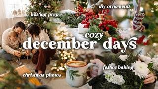 Cozy December Days ☕🎄 | Family Christmas Photos, Diy Embroidered Ornaments & Festive Holiday Baking