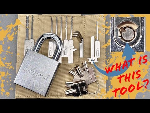 [1643] Single Pin Picking A Tubular Padlock (britanium)