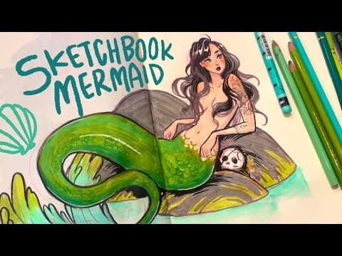 Sketchbook Mermaid Drawing // Jacquelindeleon