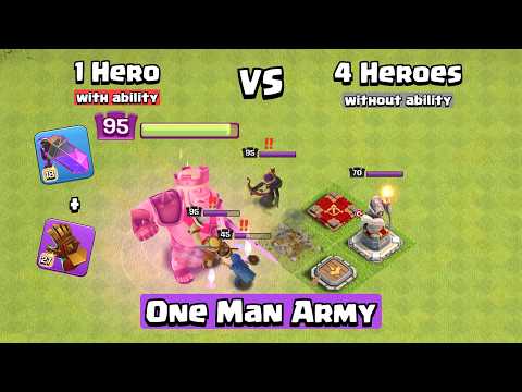 1 Real Hero Vs 4 Fake Heroes | Clash Of Clans