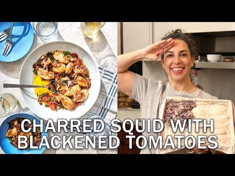 Smoky & Delicious: Charred Squid And Blackened Tomatoes