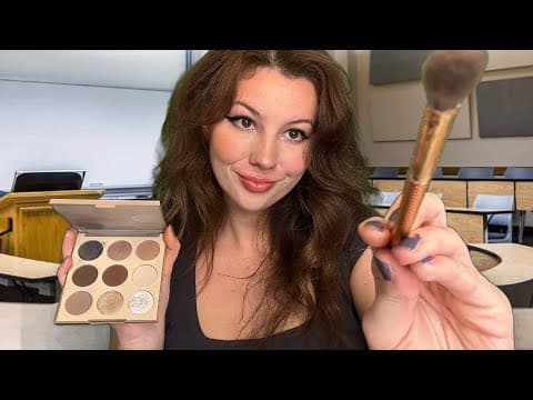 Asmr| Girl In The Back Of The Class Does Your Makeup…✏️✨ (roleplay)