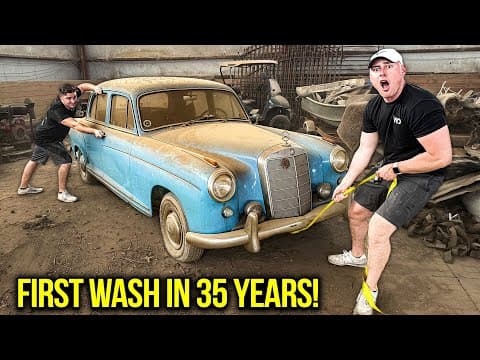 We Cleaned A 1960 Mercedes That Sat For 35 Years | Unreal Results!