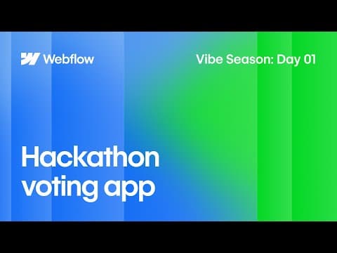 Vibe Season Day 1 | How Webflow’s Leadership Builds With App Gen
