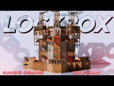 The Lockbox - Group Base | Open Core + Wide Gap + Shield Wall - Rust Base Designs 2026