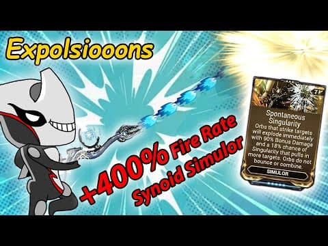 Warframe - New Simulor Mod With 400% Fire Rate Goes Booom!