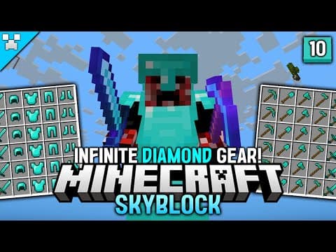 I've Won Minecraft Skyblock! Infinite Diamond Gear! (ep.10)