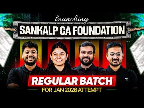 Launching Ca Foundation Jan'26 Attempt Batch | Team Sankalp @cafoundationbyunacademy
