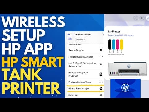 Wireless Setup Using Hp Mobile App | Connect Hp Printer To Wifi & Print From Phone | Hp Smart Tank