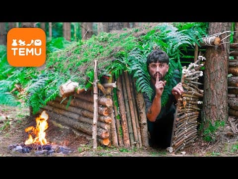 I Built A Survival Shelter Using A Temu Survival Kit (it Was Hard)