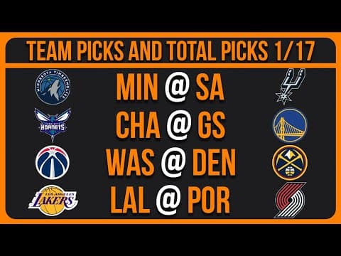 Nba Picks Today 1/17/26 Nba Picks And Predictions Nba Bets Today