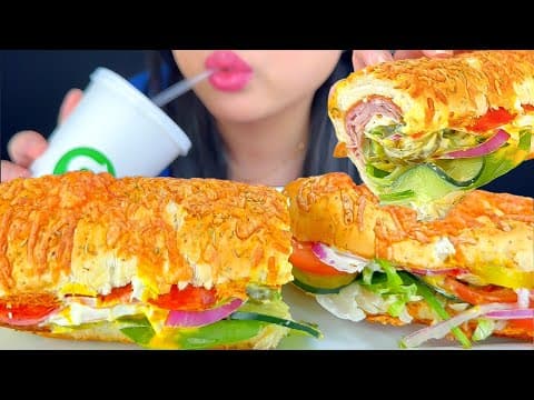 Asmr Foot Long Subway Italian Sandwich And Sweet Onion Teriyaki