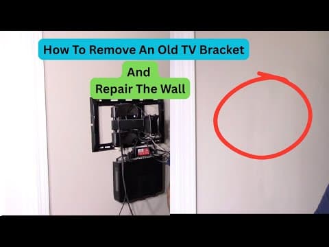 How To Remove An Old Tv Bracket From The Wall