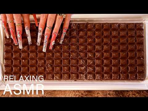 Asmr 🍫 Giant Chocolate Bar Triggers 🍫 (🎧 Soft Spoken/whispers, Tapping, Scratching, Crinkles)