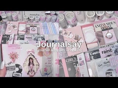 Stationery & Journal Supplies ; Chill 🎹 Unboxing Ft Journalsay | Asmr #journaling ♡