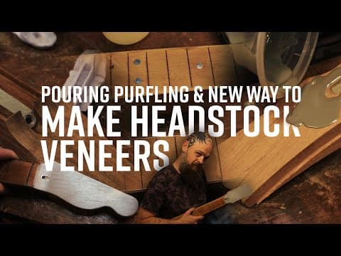 Pouring Purfling & New Way To Make Headstock Veneers | Guitar Building Experiments