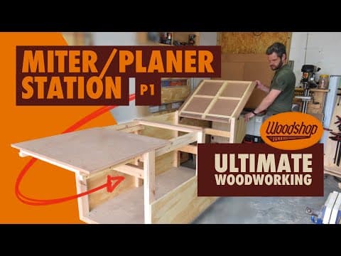 Ultimate Small Woodworking Workshop - Planer/miter Bench New Design! P1
